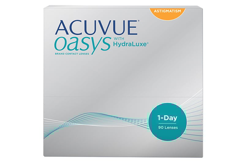 ACUVUE OASYS® 1-Day with HydraLuxe for ASTIGMATISM: 8.5 base curve